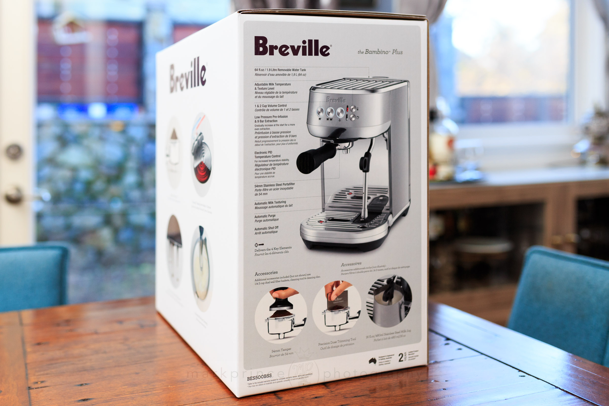 Breville Bambino Plus Manual Espresso Machine 9-Bar (Stainless Steel)
