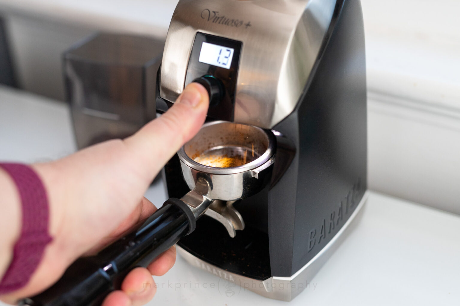 Like the previous Virtuoso, you can grind directly into. a portafilter with the Virtuoso+