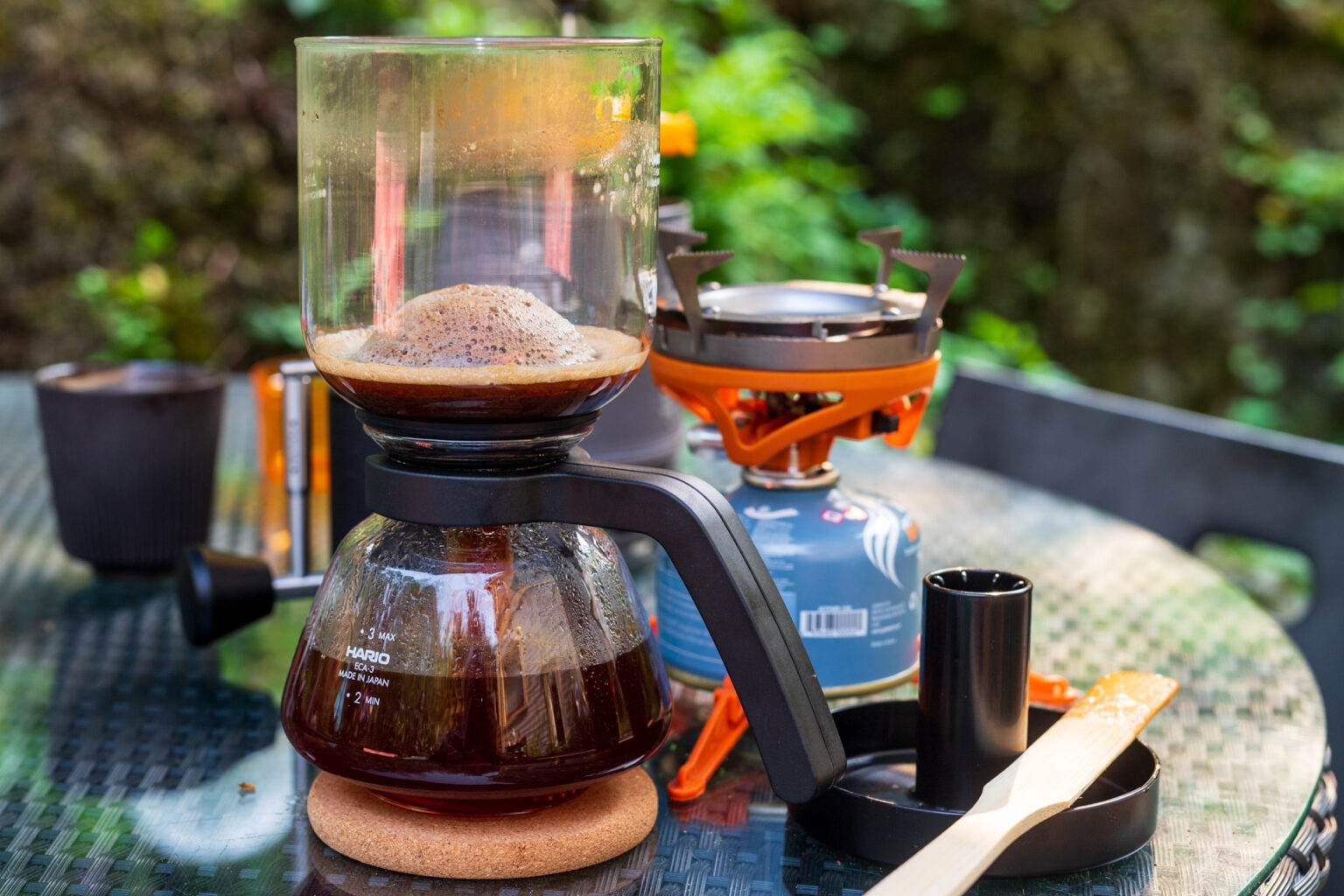 The brew with the Hario ECS just finishing up on the JetBoil.