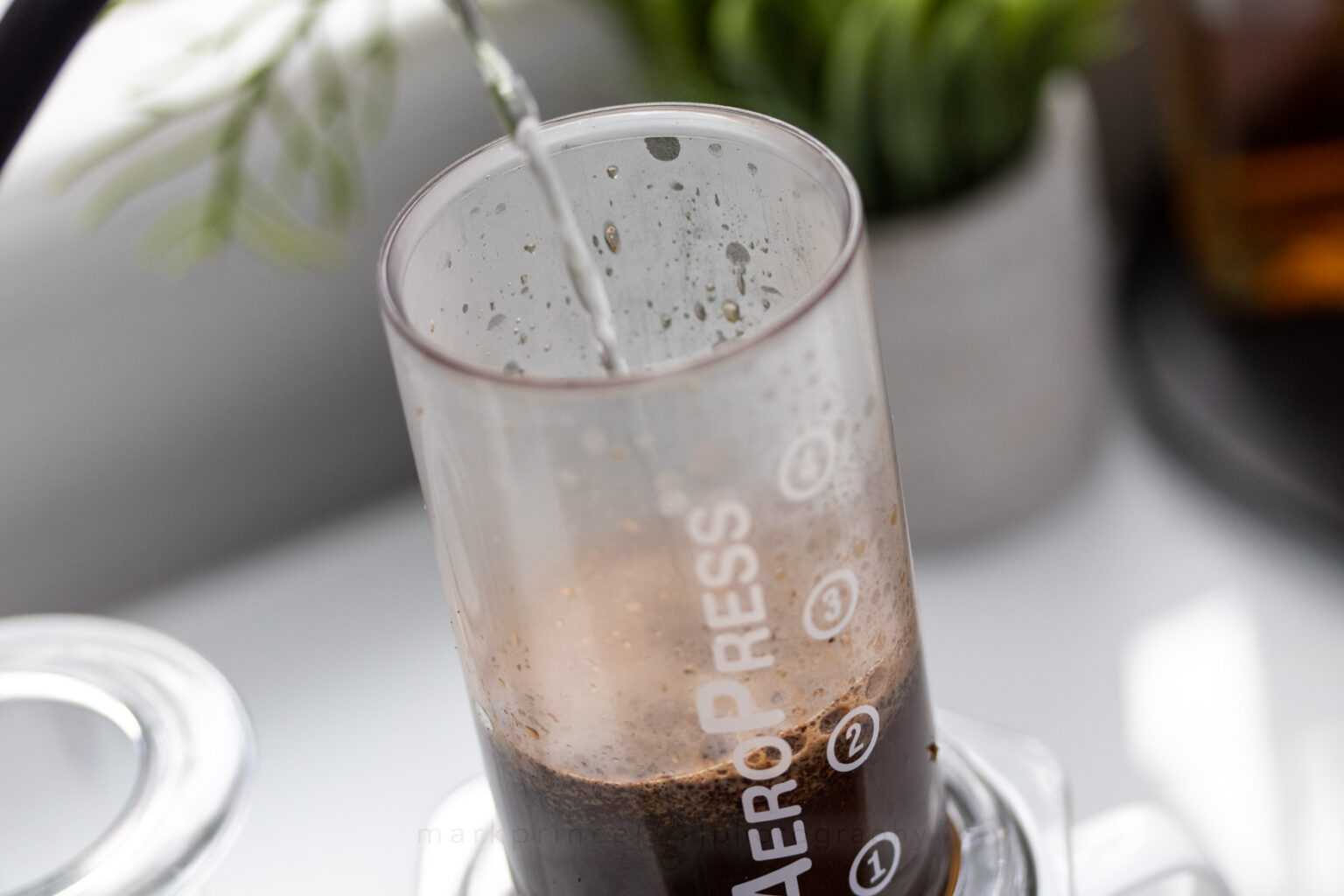 Using the AeroPress (Clear model, here) as a no-bypass brewer presents some challenges.