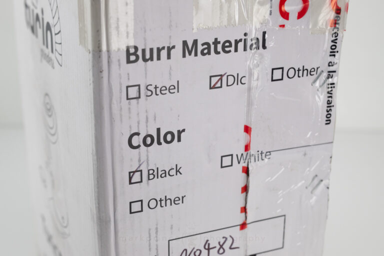 Burr type listed on box