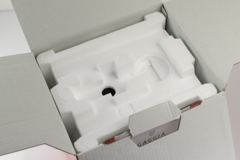 There's a cutout for the portafilter in the styrofoam, but where is it?