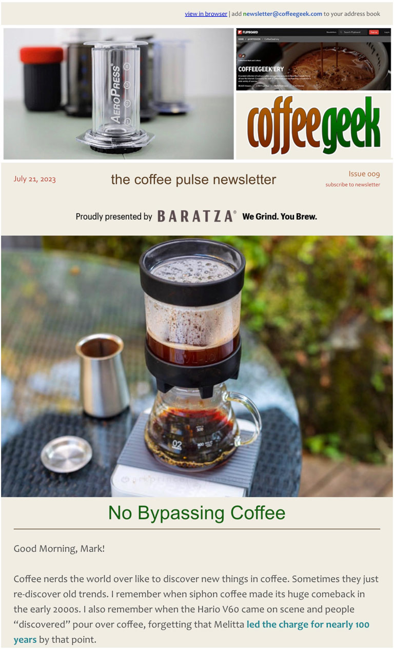 No Bypassing Coffee