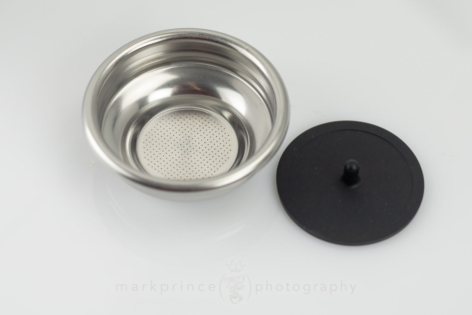 The single basket, and blind filter rubber insert.