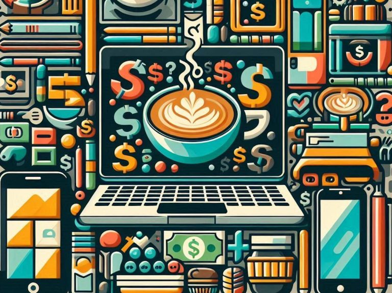 Content and Commissions on CoffeeGeek - a visual illustration.