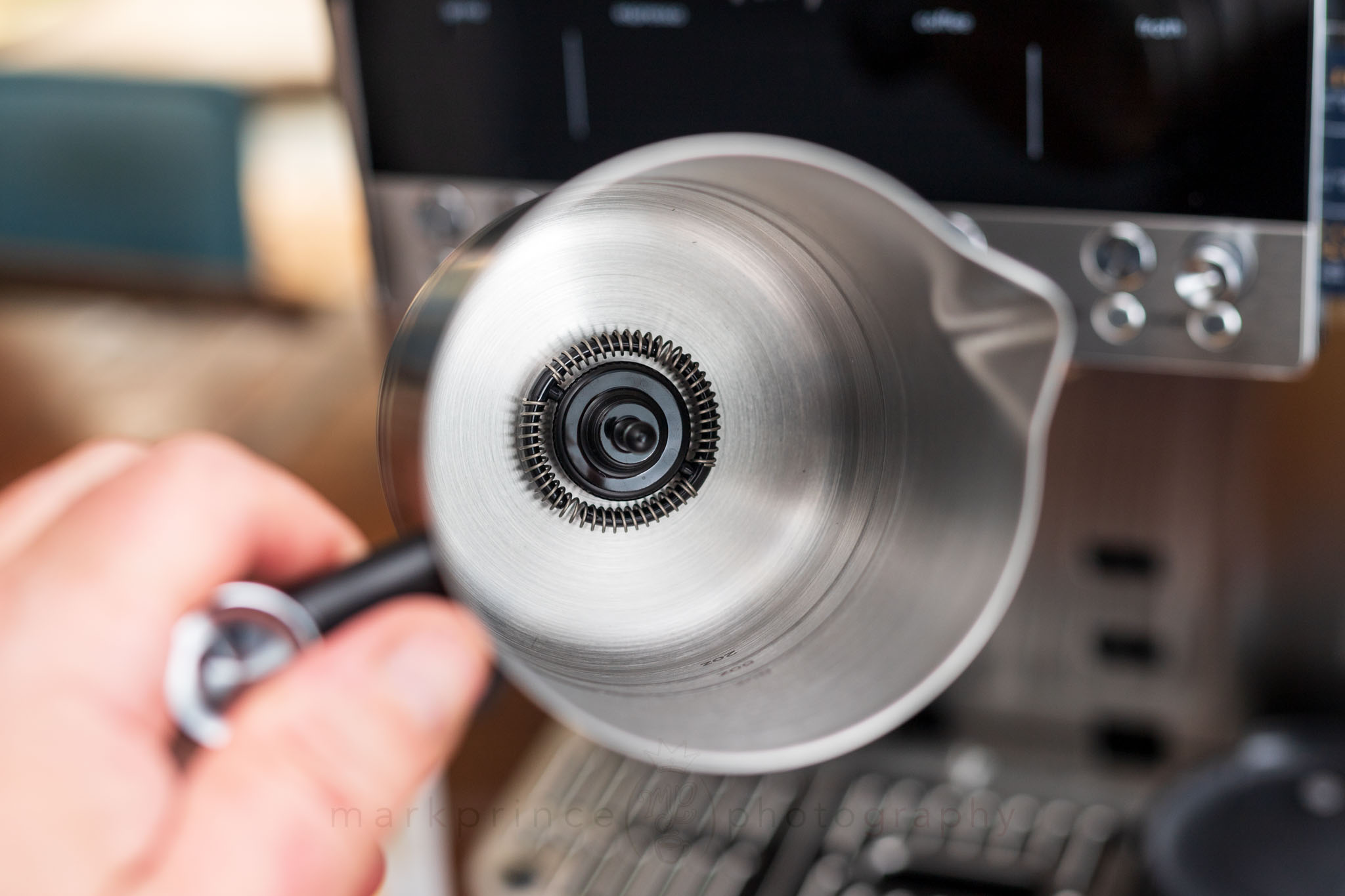 The little whisker whirly thing in the bottom of the Luxe Cafe steam pitcher