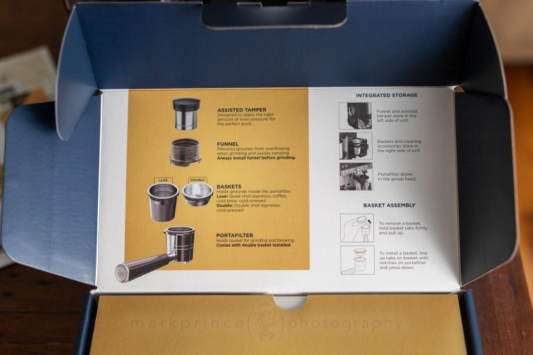 Starter Kit insert details what comes with the machine.